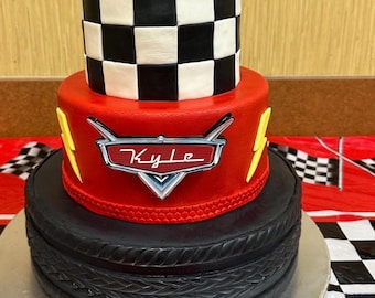 Custom Cars Name Logo, Lightning Mc Queen Name, Cars Party Supplies, Cars Cake Decor, Cars Centerpieces, Personalized Cars Front Cake Topper