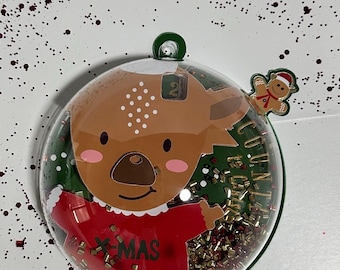 Handcrafted Christmas Countdown Ornament: Acrylic Holiday Decor