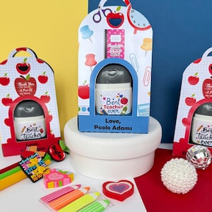 Teacher Appreciation Gift Card and Hand Sanitizer Holder Personalized Gift Card Holder for Teachers ideas