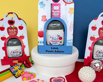 Teacher Appreciation Gift Card and Hand Sanitizer Holder Personalized Gift Card Holder for Teachers ideas