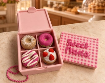 Personalized Mini Bakery Box Fidget Clicker Keychain 3D Printed Sensory Toy Stress Relief Toy