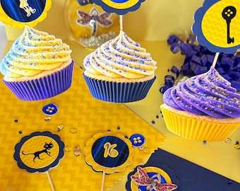 Coraline Cupcake Toppers: Handmade Birthday Party Decor