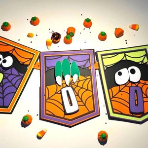 Banner BOO, Halloween Banner BOO, Banner Gosht, Banner BOO Party, Halloween Decor, Banner Decor Halloween Gosht, Banner Halloween Decor