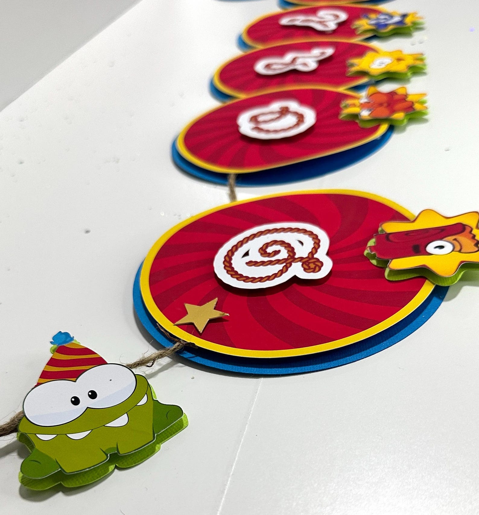 Om Nom Birthday Banner: Cut the Rope Party Decor - Etsy