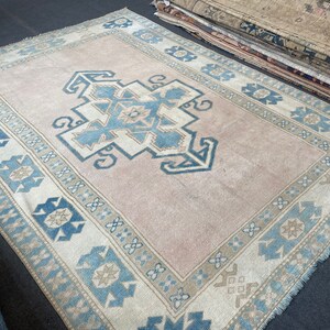 6 x 8 turkish rug -  oushak rug, handmade living room rug