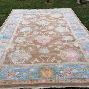 9.2 x 12.2 Large turkish oushak rug - new oushak rug, large living room rug hand knotted rug
