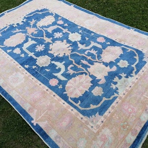 7 x 10.8 Large turkish oushak rug - new oushak rug, large living room rug, hand knotted rug