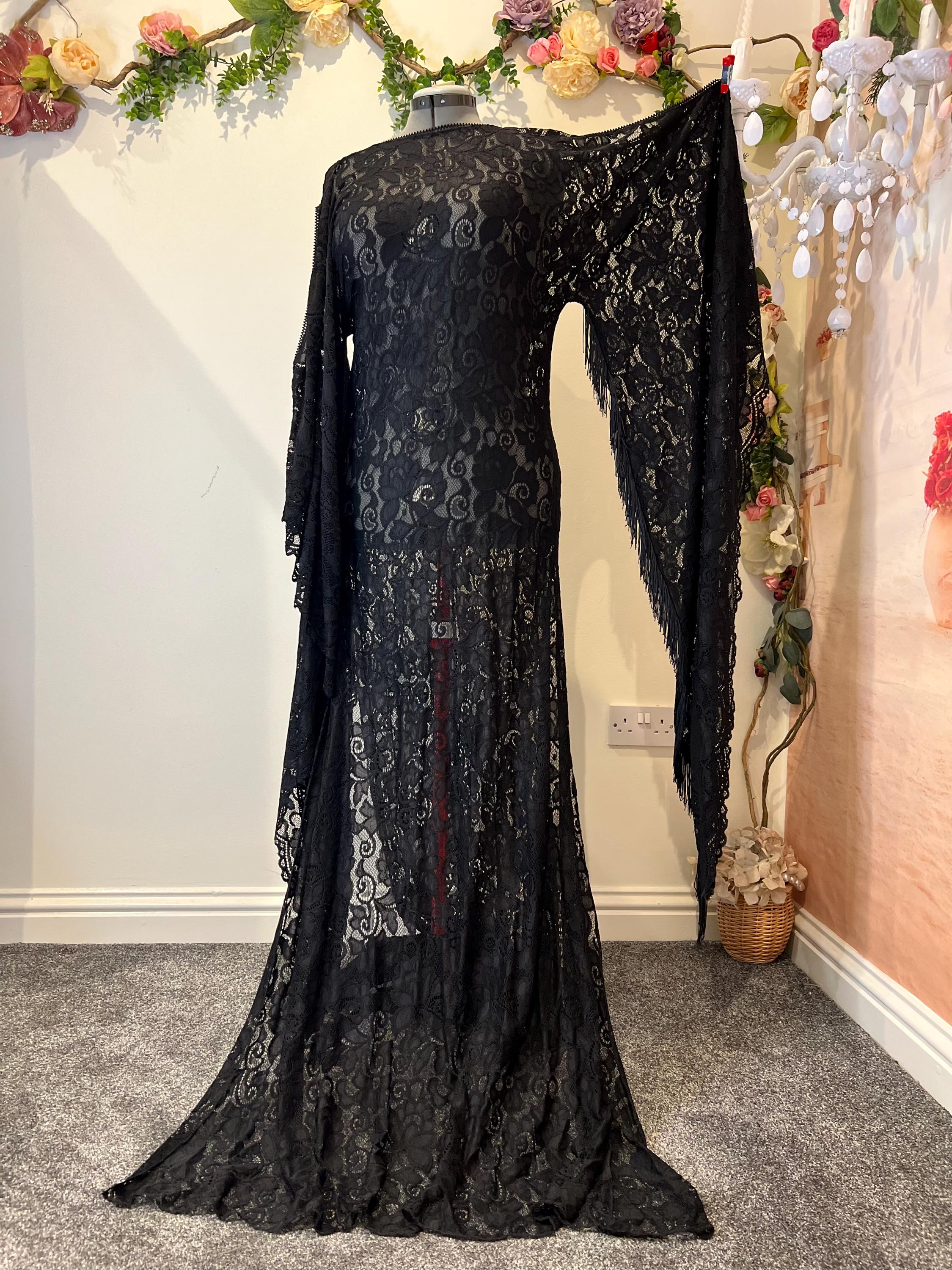 Black Lace Maternity Gown: Elegant Long Sleeve Photoshoot Dress - Etsy