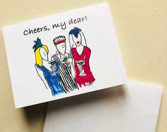 Smart Ass Sassy Birthday Card - 3 Ladies With Cocktails - Snarky Humor on Aging - Free Shipping USA