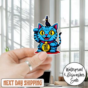 Sticker kat en vogel demon jager/automagneet, sticker K-Pop demon tijger, sticker K-Pop demon jager, Rumi, KPop demon jager, kawaii sticker