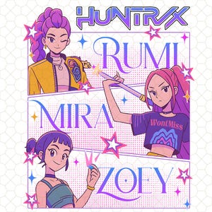 Kpop Demon Hunters Png, Kpop Demon Hunters Png, Kpop Huntrix Fan Gifts, Demon Hunters Fan Art Digital Download, Kpop Saja Boys