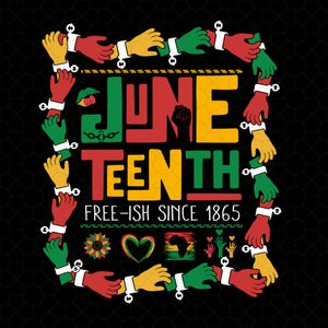 Junteenth Free-ish Seit 1865 Png, Juniteenth Monat der Schwarzen Geschichte, Schwarze Leben Matter, 1865 Afro Amerika Png Juniteenth Karte Png