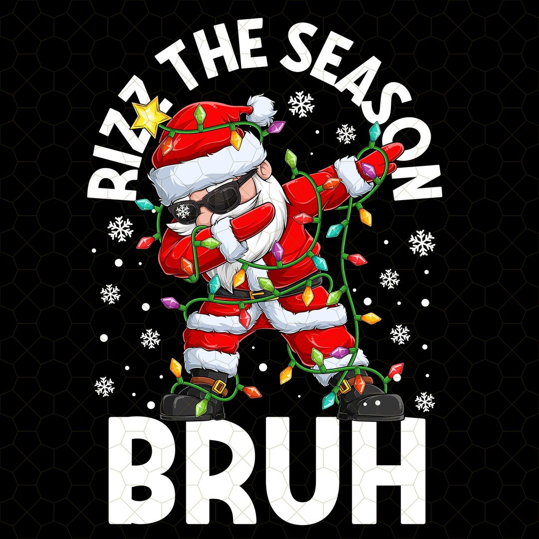 Skibidi Rizzmas PNG, Merry Rizzmas Png, Santa Bruh Christmas PNG, Rizz
