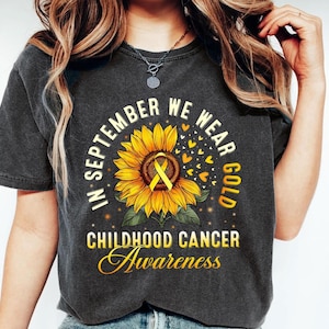 Childhood Cancer Awareness Shirt: Gold Ribbon Tee - September