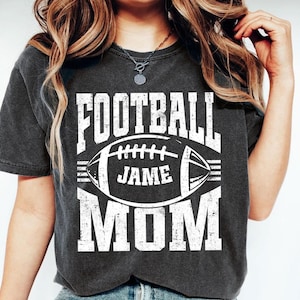 Custom Football Mom Shirt: Screen Print Bella Canvas Tee