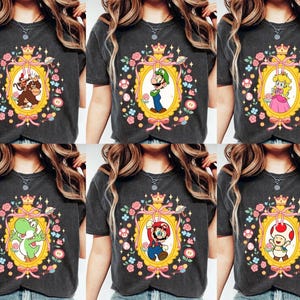 Custom Coquette Bow Disney Mario Shirt ,  Mario Shirt, Girls Trip Shirt, Mario Coquette Shirt,  Epic Universe Tee