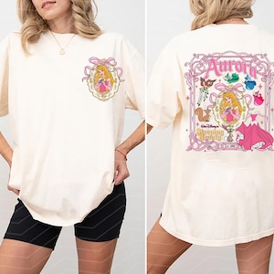 2 side Disney Aurora Shirt, Sleeping Beauty,Aurora Floral Shirt, Disney Princess Aurora Shirt, Disney Matching, Princess Aurora