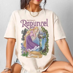 Retro Disney Tangled Rapunzel Floral Shirt, Disney Princess Rapunzel shirt, Lost Princess Tee, Magic Kingdom Shirt