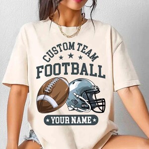Custom Football Team Shirt: Personalized Name, Game Day Apparel