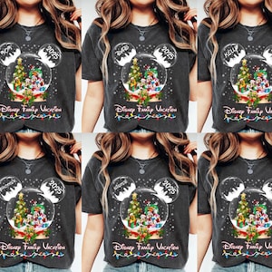 Custom Disney Family Christmas Shirt, Matching Christmas Tees, Personalized Disney Character Christmas Shirt, 2025 Mickey’s Very Merry Shirt