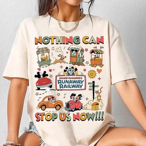 Vintage Nothing can stop us now Mickey & Minnie&#39;s runaway railway shirt, Disney ride shirt, WDW Magic Kingdom Family vacation trip tee