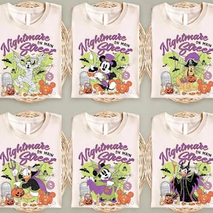 Custom Nightmare On Main Street Disney Halloween Shirt, Mickey&#39;s Not So Scary Halloween Party, Disneyland Trip Shirt For Family Matching