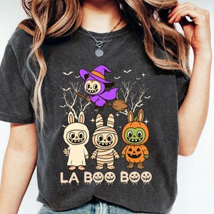Halloween Labubu Shirt, Cute Spooky T-shirt, Labubu Fans Kawaii Halloween Tee, Labubu T-shirt, Creepy Cute Fall Shirt, Cute Halloween Gift