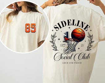 Personalized Basketball Mom Shirt, Sideline Social Club, Game Day Tee