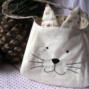 Bunny and Animal bag PDF Sewing Pattern, Rabbit, cat, panda, owl, purse sewing tutorial, instant download, gift bag. Each animal included.