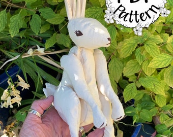 Bunny sewing pattern, hare, PDF Rabbit, floppy Bunny PDF Sewing Pattern, instant download - Make your own, A4 and Letter Format