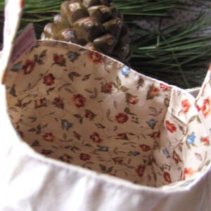 Owl Bag printed cotton lining and ears, custom gift bag, freemotion sewn features purse, animal bag, woodland owl bag,