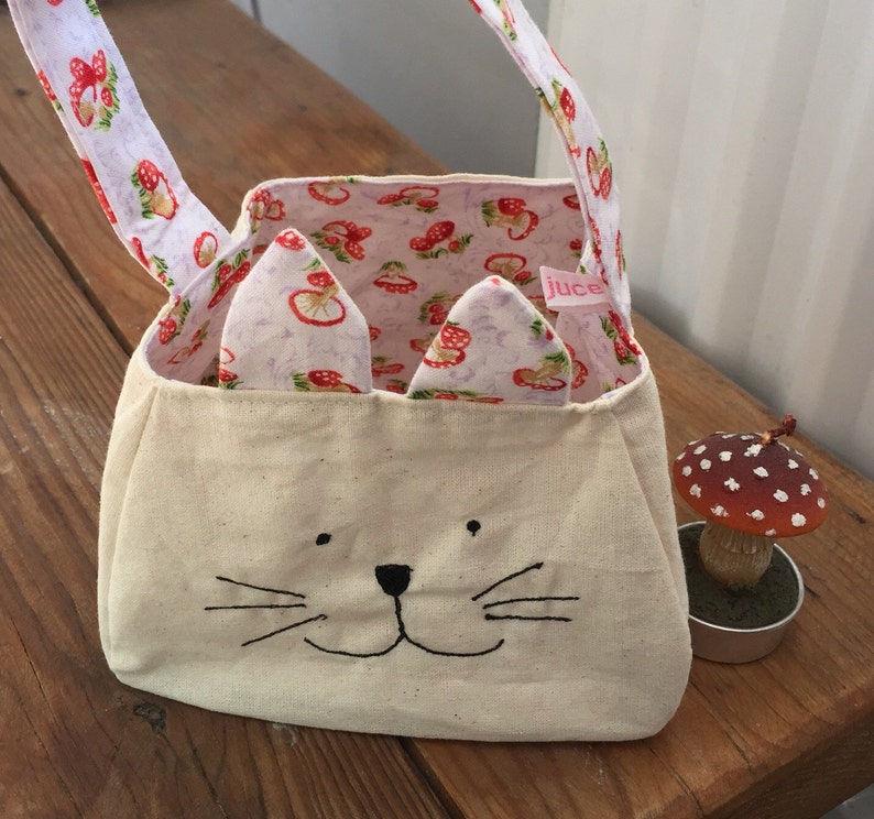 Kitty Cat Bag Kitty Cat Gift Bag Printed Cotton Lining and Etsy
