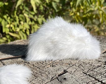 White rabbit fur mouse