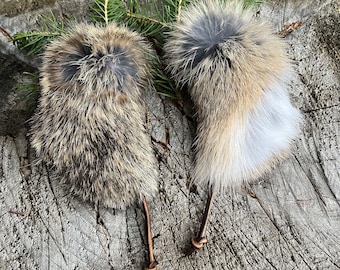 Handmade rabbit fur mouse cat toy