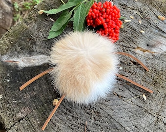 Fuzzy Bug rabbit fur catnip toy