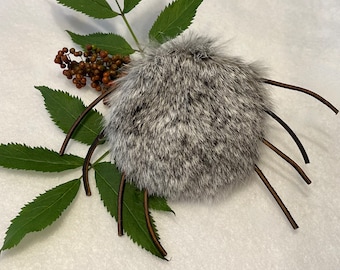 Rabbit fur cat toy (Odin's fuzzy spider)