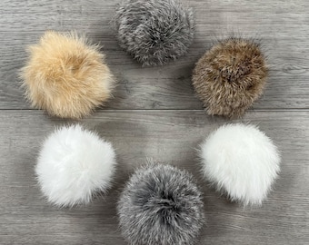 Rabbit fur ball cat toy