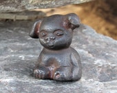 Tiny Wee Small Miniature Rustic 1 1 2 quot Tall Cast Iron quot Griswold Pup quot Paperweight