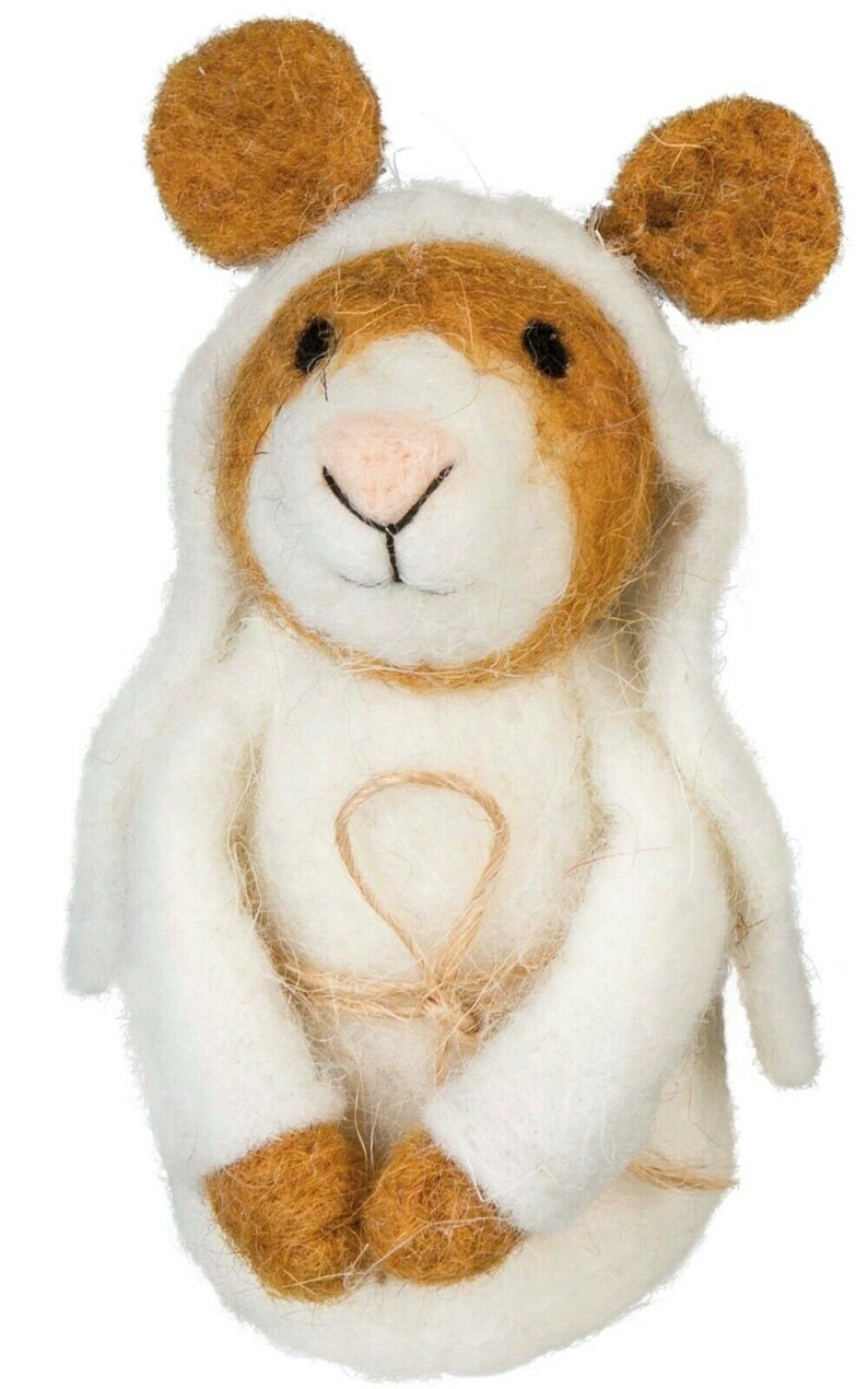 Primitive Style Christmas Felt Stuffed Mice Mouse Nativity Set Etsy