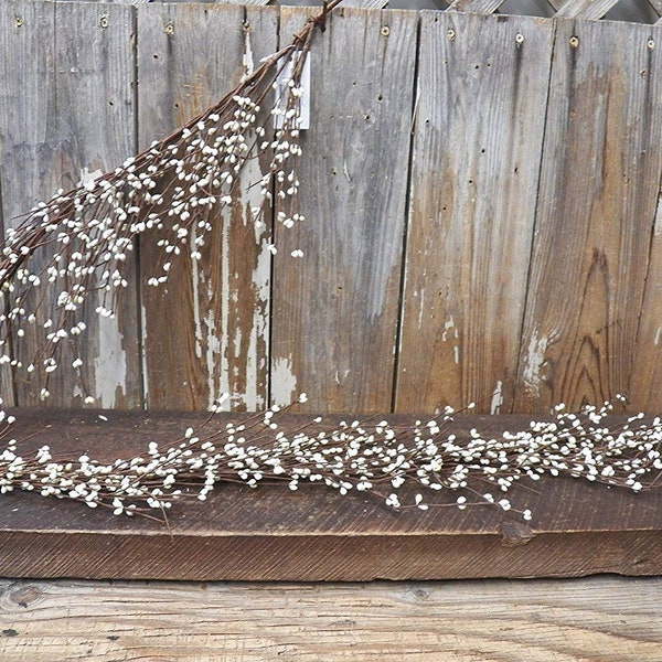 Gorgeous Primitive Cream/Off-White 55 Inch Pip Rice Berry GARLAND Flexible/ Bendable