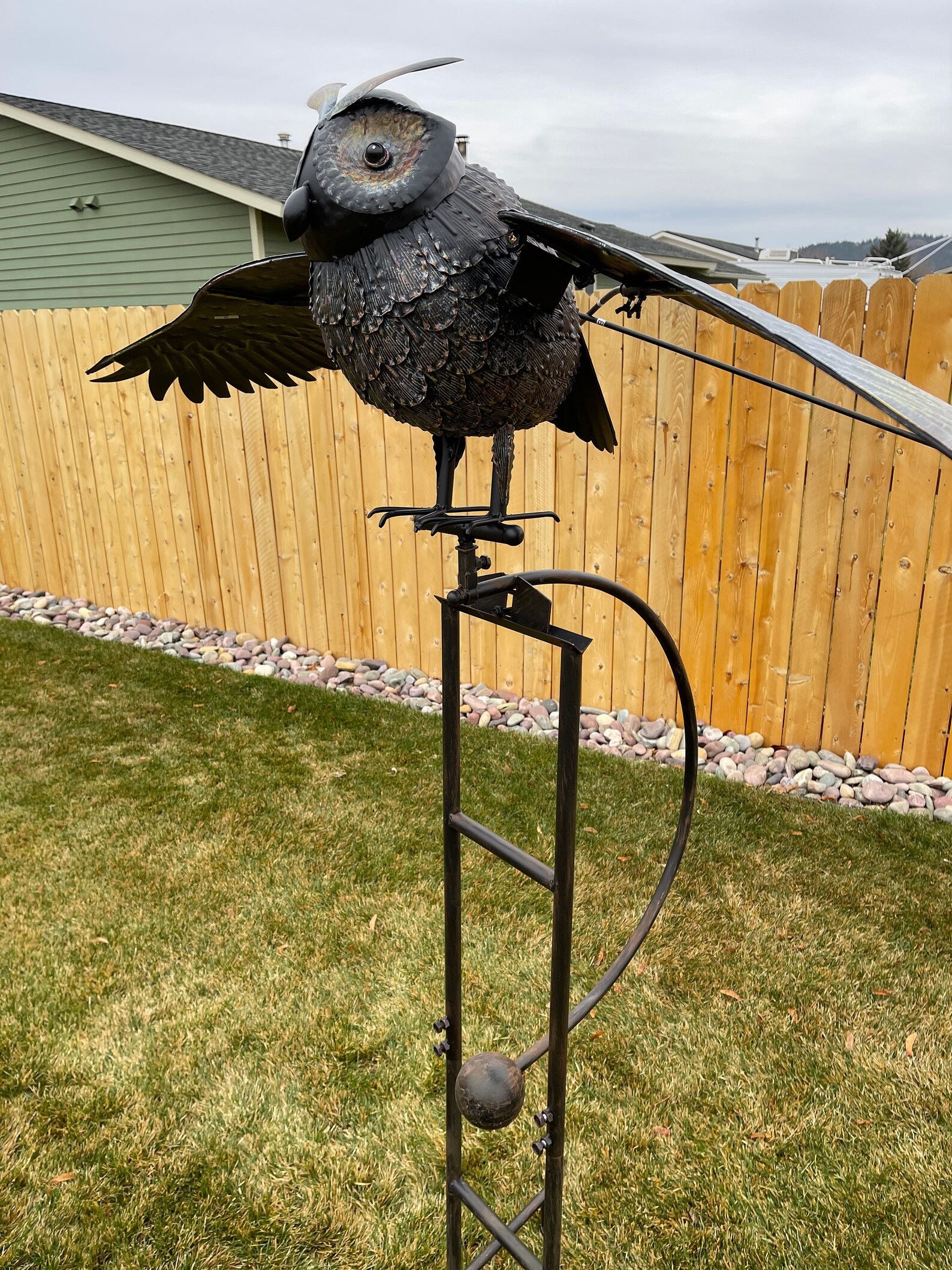 Heavy Duty Xlarge 6ft Tall Wing Flapping Rocking Owl Metal - Etsy