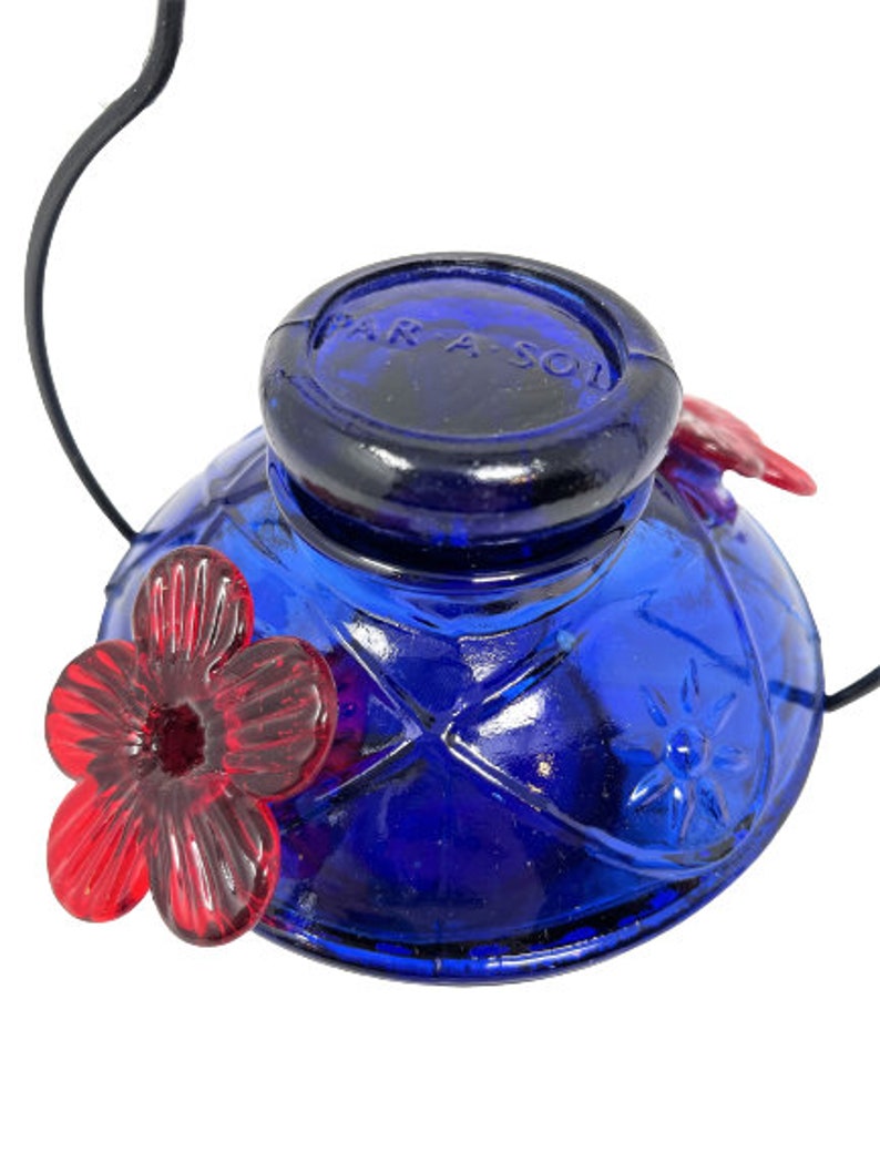 Parasol Double Pot De Creme Hummingbird Feeder Hand Blown Etsy