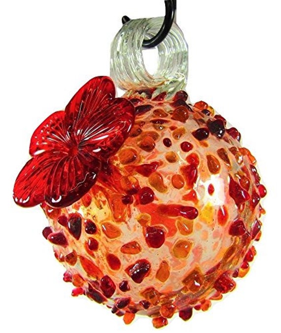 Parasol Hummingbird Feeder Mini Droplet Hand Blow Recycled Etsy