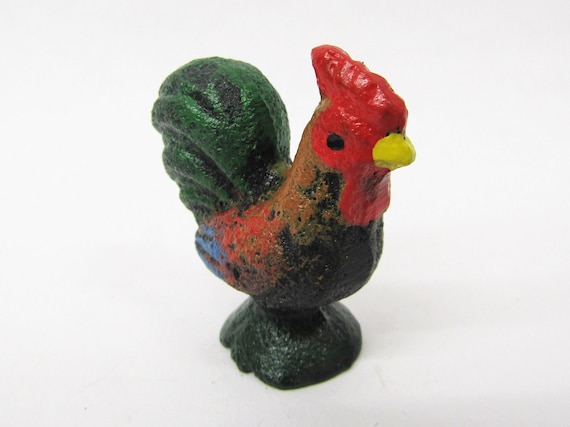 Fun Tiny Wee Miniature Rustic Primitive 3/" tall Cast Iron Slender Cat Kitty Toy
