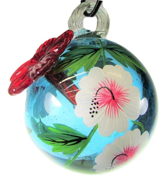 Parasol Hummingbird Feeder Mini Droplet Hand Blow Recycled Etsy