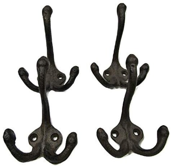 Details about   Lot of 4 Antique-Style Victorian Style Cast Iron Rustic School Coat Hat Hooks