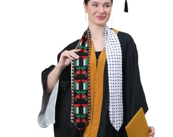 Kuffiyeh Flag Graduation Stole: Cultural Pride and Celebration