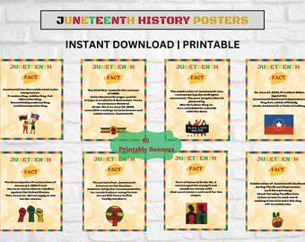 Juneteenth Posters, Freedom Day Posters, Juneteenth History Printable Posters, Juneteenth History Bulletin Board, Juneteenth Classroom Decor