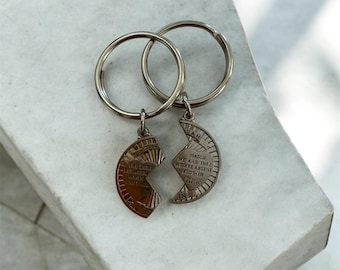 Mizpah Keychains – Long Distance Relationship Gift – Genesis 31:49