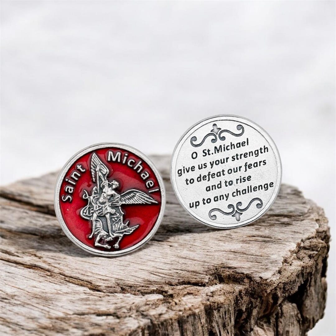 Enamel Saint Pocket Coin: Catholic Devotional Token With Prayer - Etsy